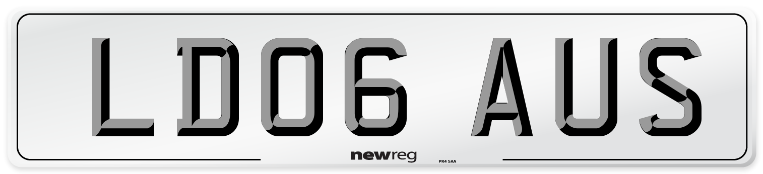 LD06 AUS Number Plate from New Reg